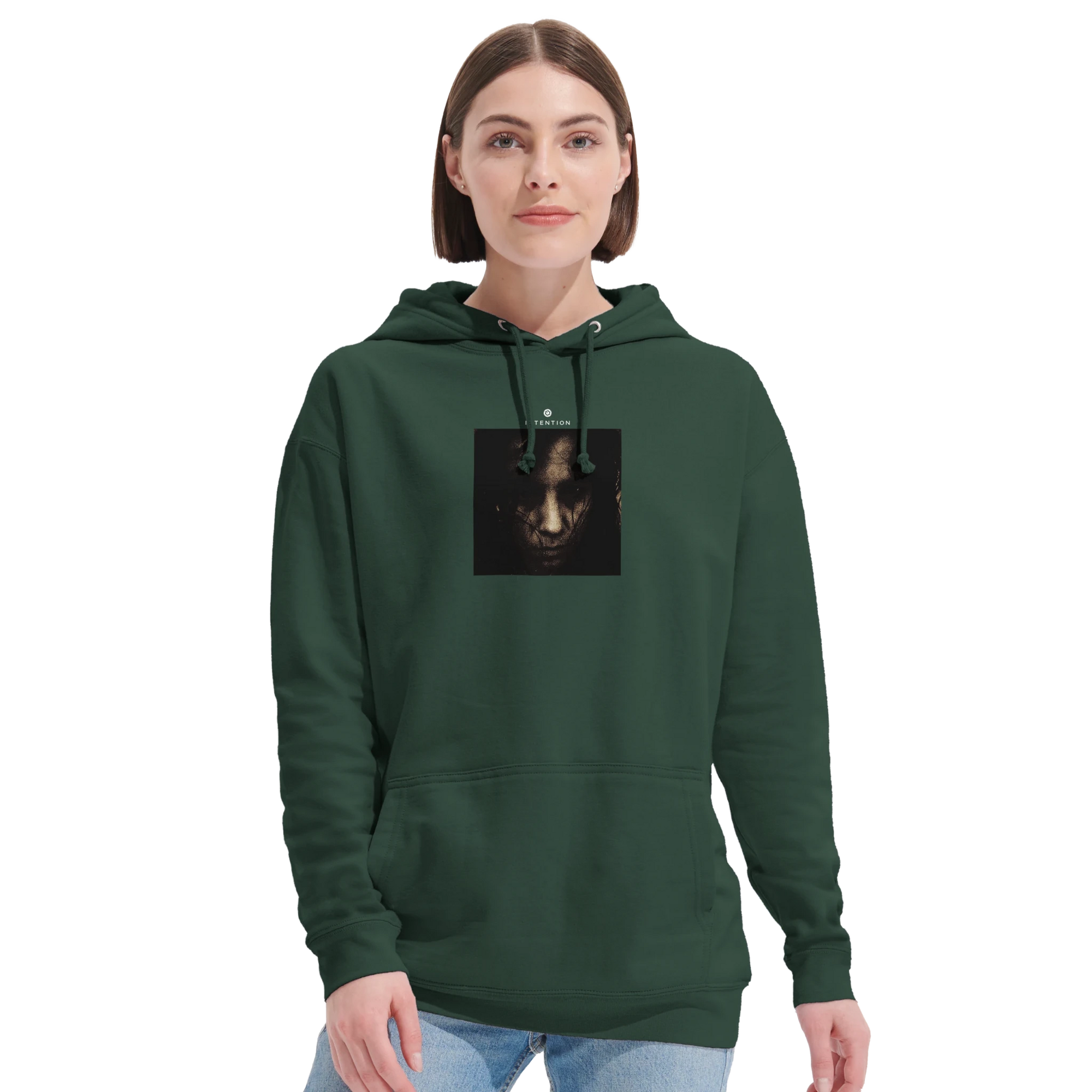 Fearless  Hoodie  "Face It"Bottle Green 18
