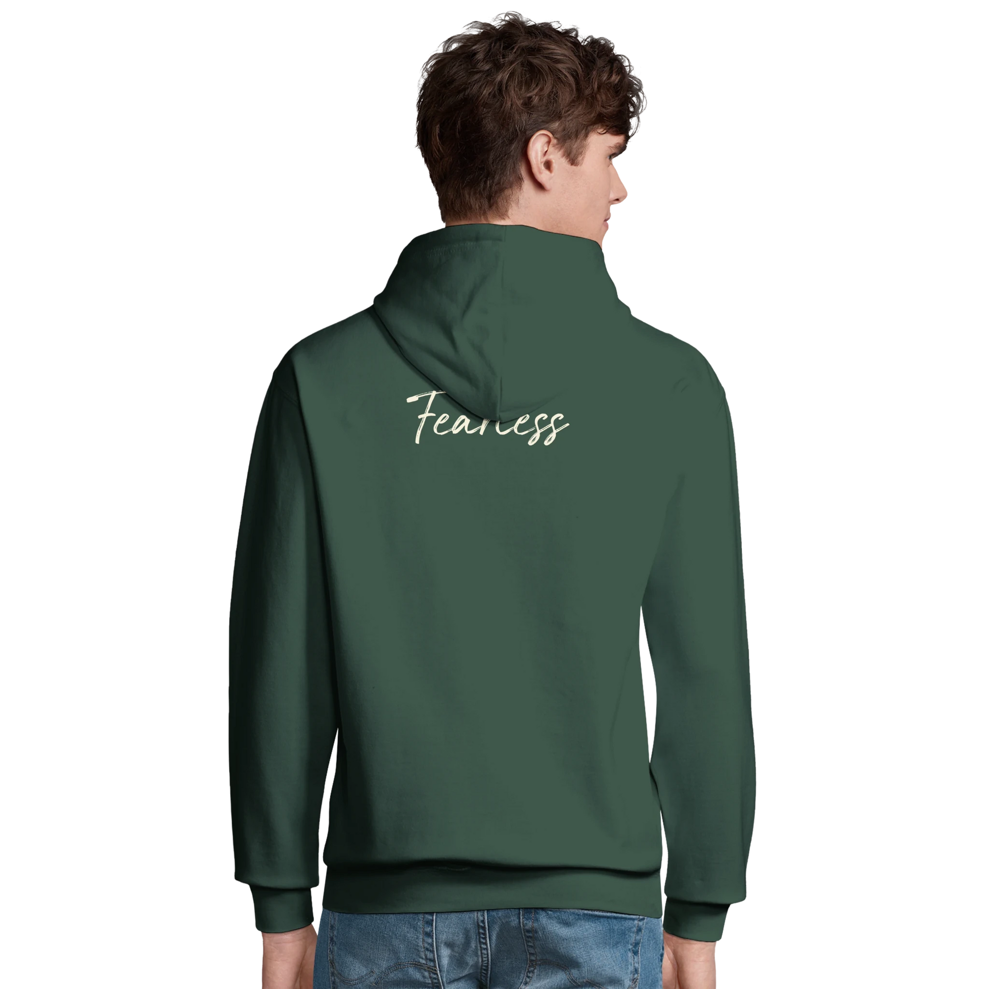 Fearless  Hoodie  "Face It"Bottle Green 17
