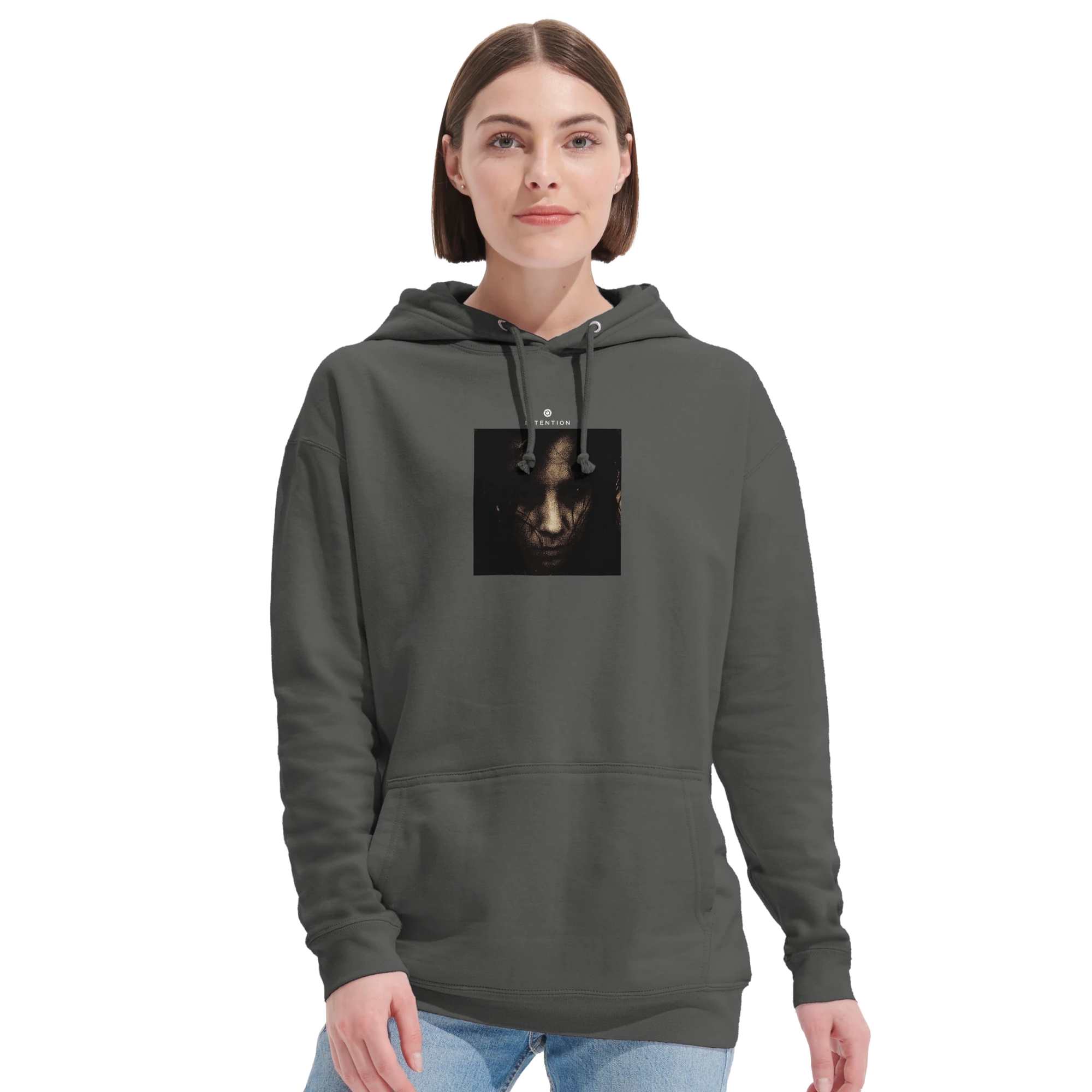 Fearless  Hoodie  "Face It"charcoal melange 53