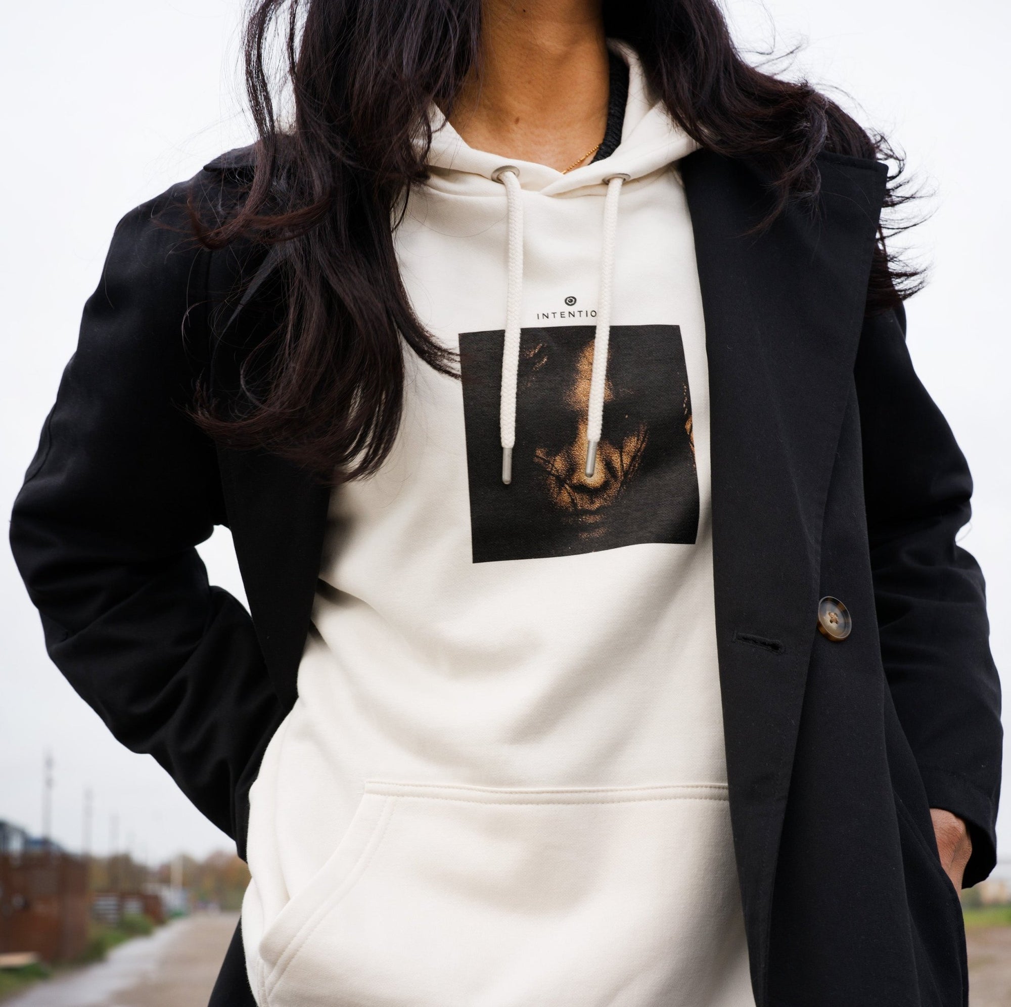 Fearless - "Face It" Hoodie Off White XS 4