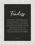 Fearless Word of Intention Framed print 13x18 cm / 5x7″ White frame Carbon paper