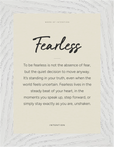 Fearless Word of Intention Framed print 13x18 cm / 5x7″ White frame Linen paper
