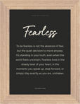 Fearless Word of Intention Framed print 13x18 cm / 5x7″ Wood frame Carbon paper