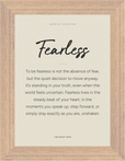 Fearless Word of Intention Framed print 13x18 cm / 5x7″ Wood frame Linen paper