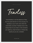 Fearless Word of Intention Framed print 30x40 cm / 12x16″ White frame Carbon paper