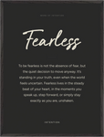 Fearless Word of Intention Framed print 60x80 cm / 24x32″ Black frame Carbon paper