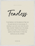 Fearless Word of Intention Framed print 60x80 cm / 24x32″ White frame Linen paper