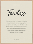 Fearless Word of Intention Framed print 60x80 cm / 24x32″ Wood frame Linen paper