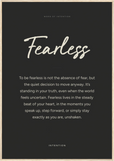 Fearless Word of Intention Framed print 70x100 cm / 28x40″ Wood frame Carbon paper