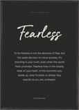 Fearless Word of Intention Framed print A1 (59.4 x 84.1  cm) Black frame Carbon paper