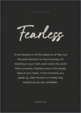 Fearless Word of Intention Framed print A1 (59.4 x 84.1  cm) Black frame Carbon paper