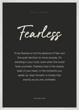 Fearless Word of Intention Framed print A1 (59.4 x 84.1  cm) White frame Carbon paper
