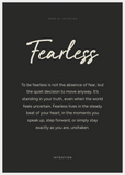 Fearless Word of Intention Framed print A1 (59.4 x 84.1  cm) White frame Carbon paper