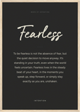 Fearless Word of Intention Framed print A2 (42 x 59.4  cm) Wood frame Carbon paper