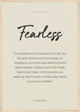 Fearless Word of Intention Framed print A2 (42 x 59.4  cm) Wood frame Linen paper