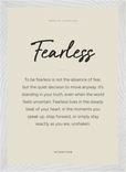 Fearless Word of Intention Framed print A3 (29.7 x 42  cm) White frame Linen paper
