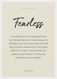 Fearless Word of Intention Framed print A3 (29.7 x 42  cm) White frame Linen paper