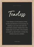 Fearless Word of Intention Framed print A3 (29.7 x 42  cm) Wood frame Carbon paper