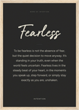 Fearless Word of Intention Framed print A3 (29.7 x 42  cm) Wood frame Carbon paper