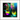 Dancing in Colours Framed print 50x50 cm / 20x20″ Dark wood frame