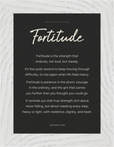 Fortitude Word of Intention Framed print 13x18 cm / 5x7″ White frame Carbon paper
