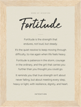 Fortitude Word of Intention Framed print 13x18 cm / 5x7″ Wood frame Linen paper