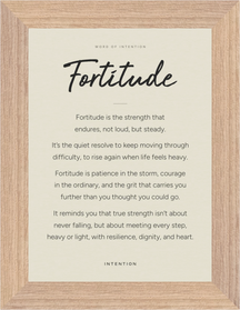 Fortitude Word of Intention indrammet plakat 13x18 cm / 5x7″ træramme, Linen-papir