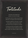 Fortitude Word of Intention Framed print 21x29.7 cm / 8x12" Black frame Carbon paper