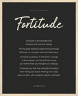 Fortitude Word of Intention Framed print 40x50 cm / 16x20″ Wood frame Carbon paper