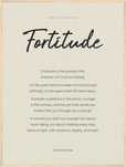 Fortitude Word of Intention Framed print 60x80 cm / 24x32″ Wood frame Linen paper