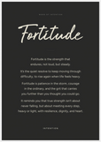 Fortitude Word of Intention Framed print 70x100 cm / 28x40″ White frame Carbon paper