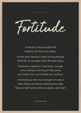 Fortitude Word of Intention Framed print 70x100 cm / 28x40″ Wood frame Carbon paper