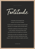Fortitude Word of Intention Framed print A1 (59.4 x 84.1  cm) Wood frame Carbon paper