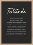 Fortitude Word of Intention Framed print A2 (42 x 59.4  cm) Wood frame Carbon paper