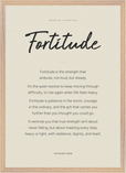 Fortitude Word of Intention Framed print A2 (42 x 59.4  cm) Wood frame Linen paper