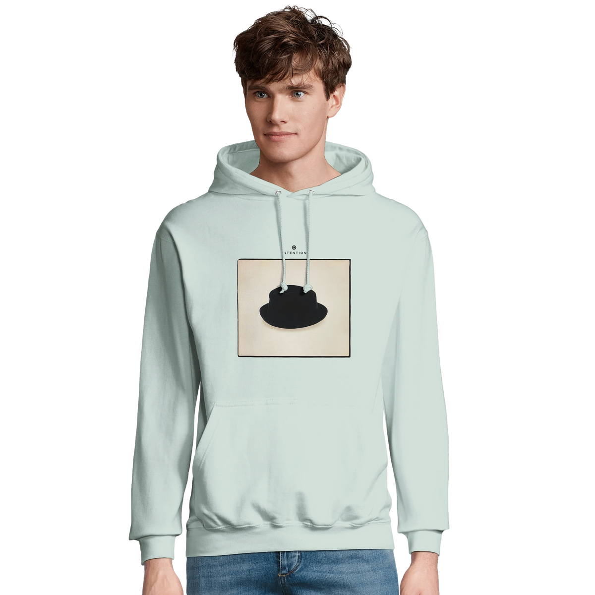 Freedom - "Hat On" Hoodie creamy green 3