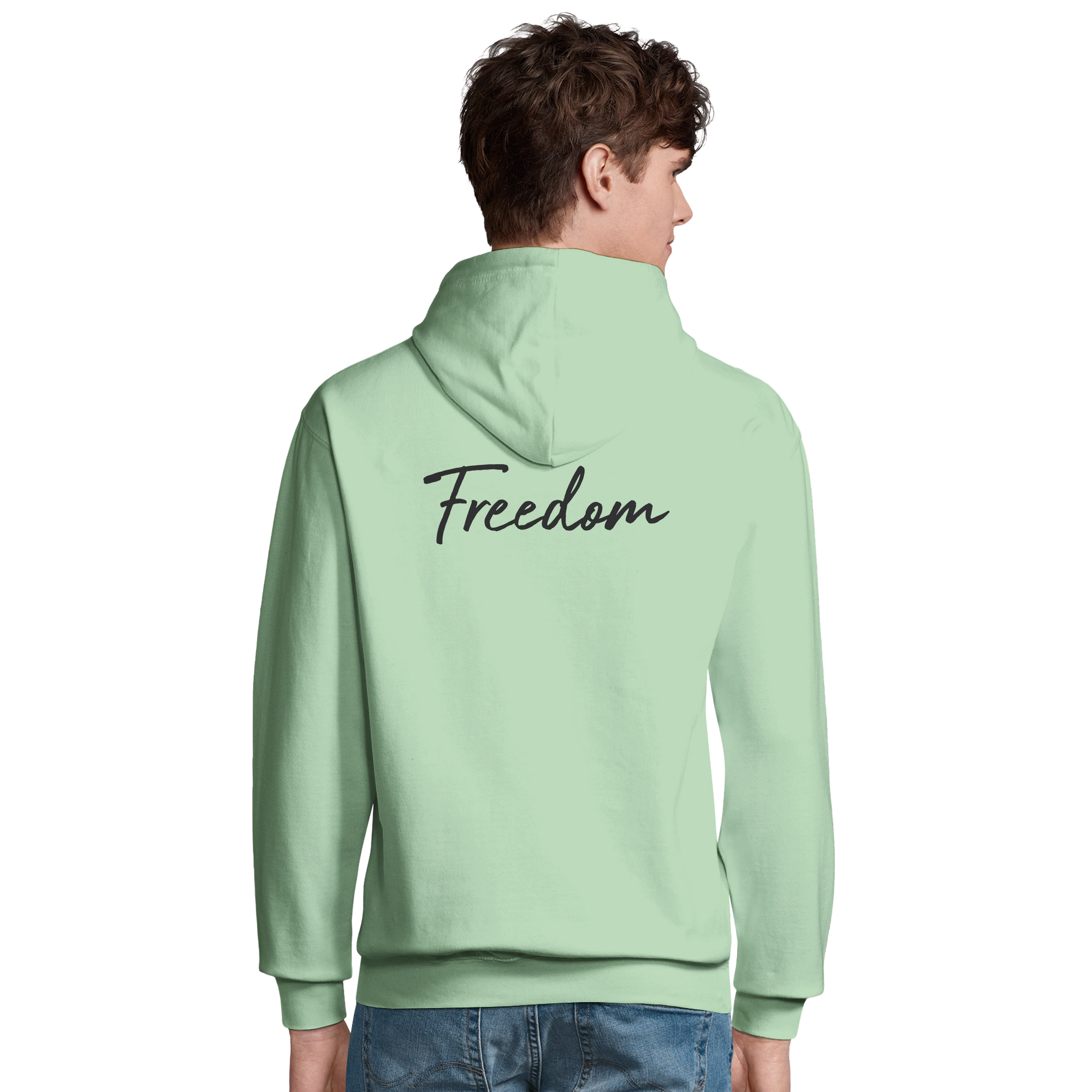 Freedom - "Hat On" Hoodie frozen green 4