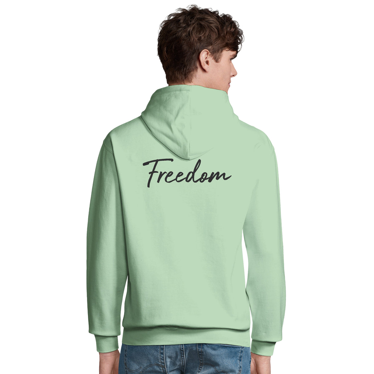 Freedom - "Hat On" Hoodie frozen green 5