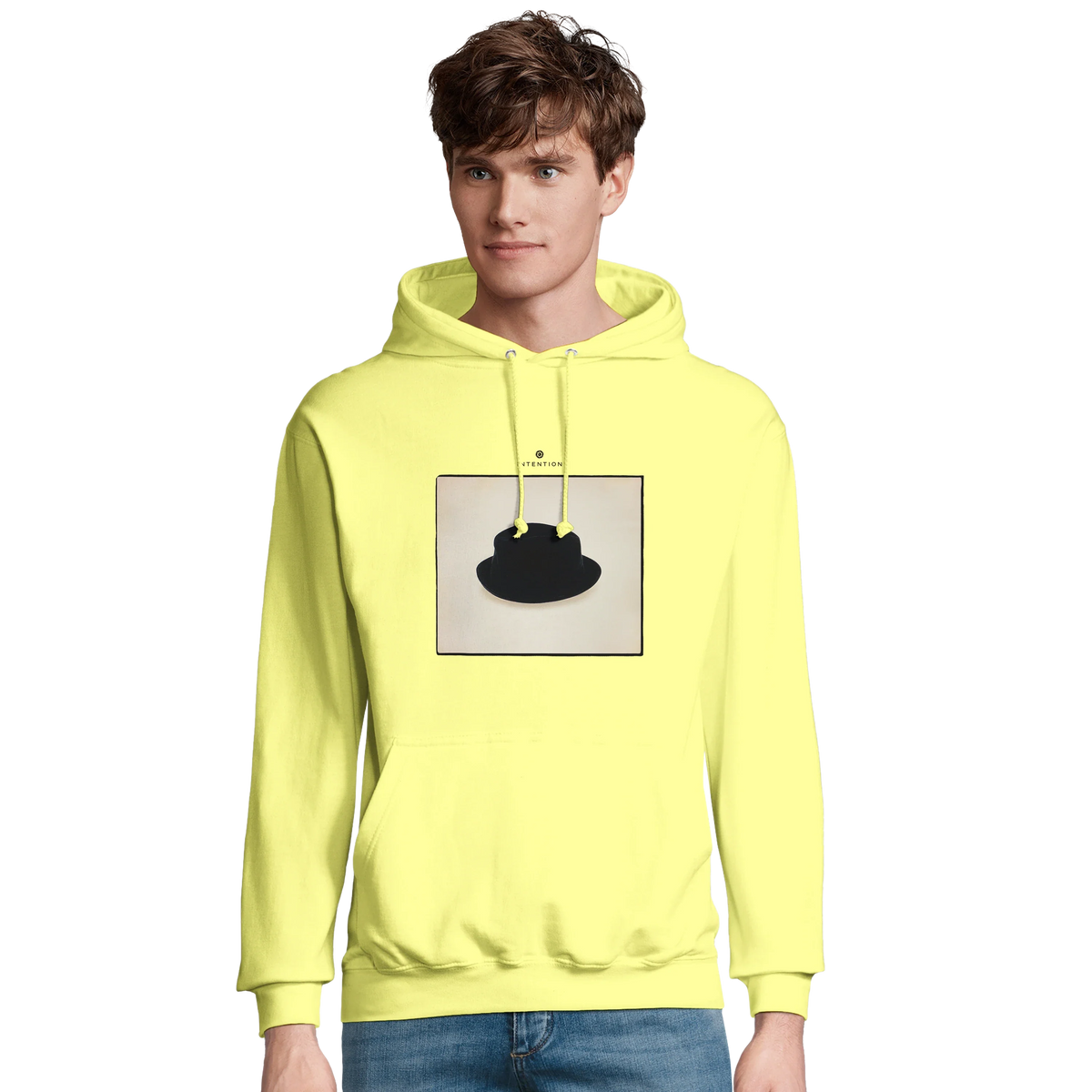 Freedom - "Hat On" Hoodie Light Yellow 3