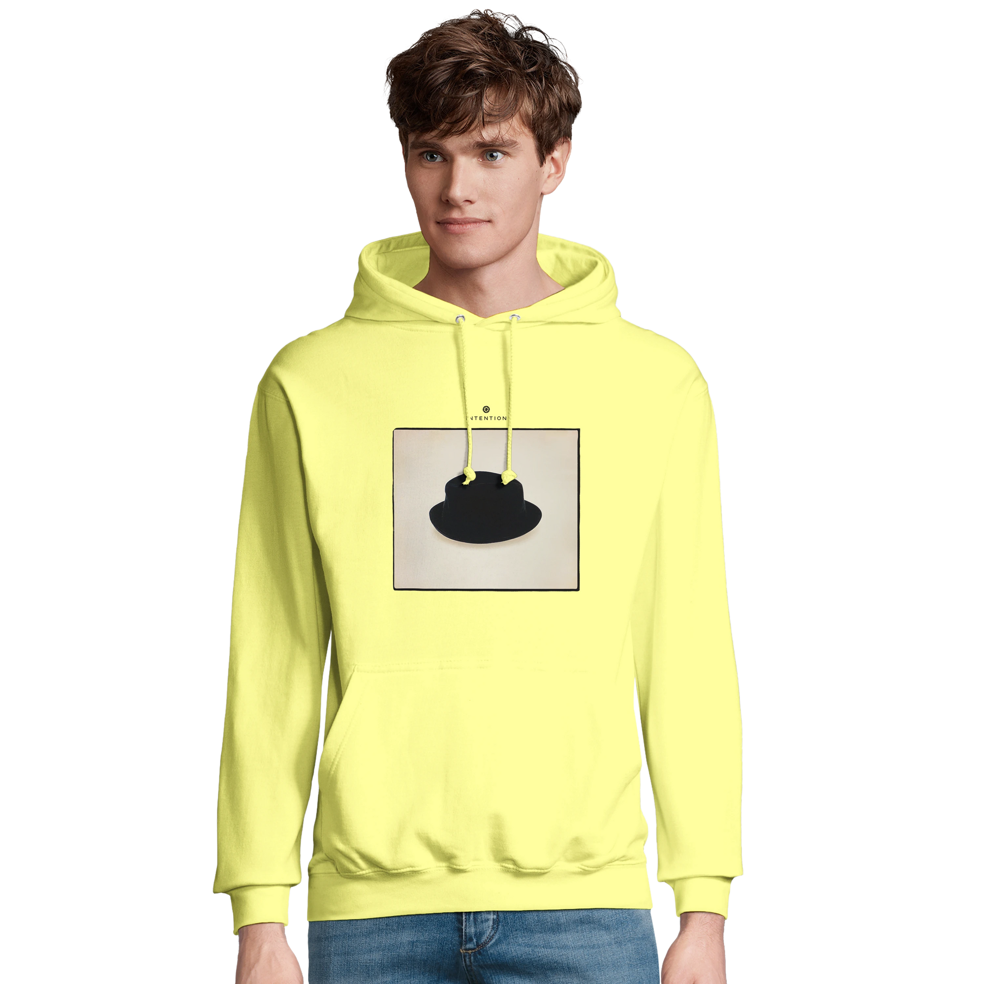Freedom - "Hat On" Hoodie Light Yellow 3
