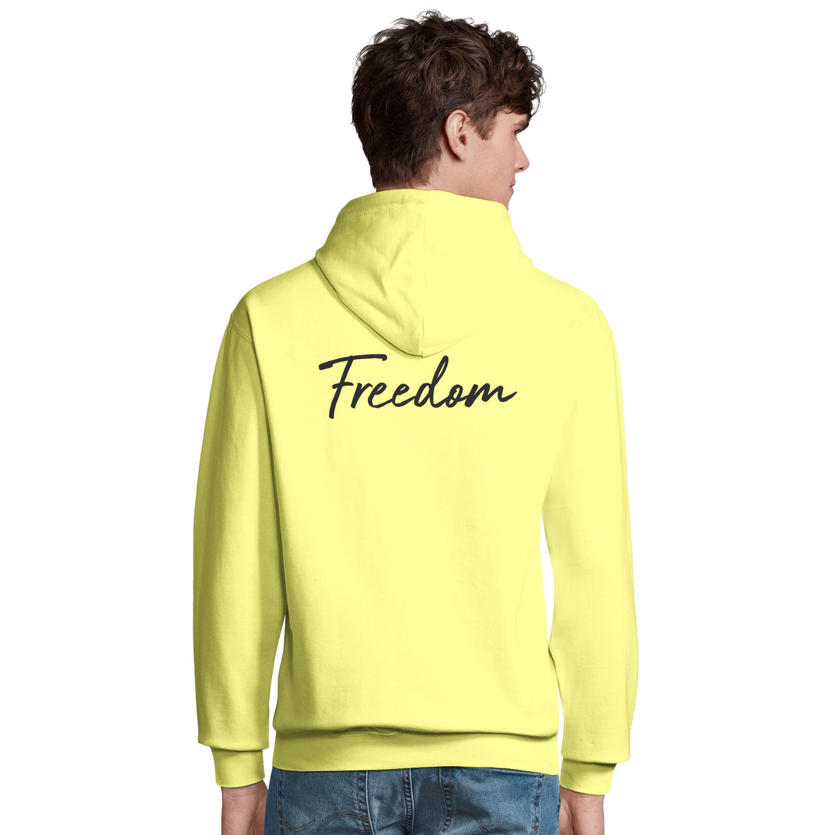 Freedom - "Hat On" Hoodie Light Yellow 5