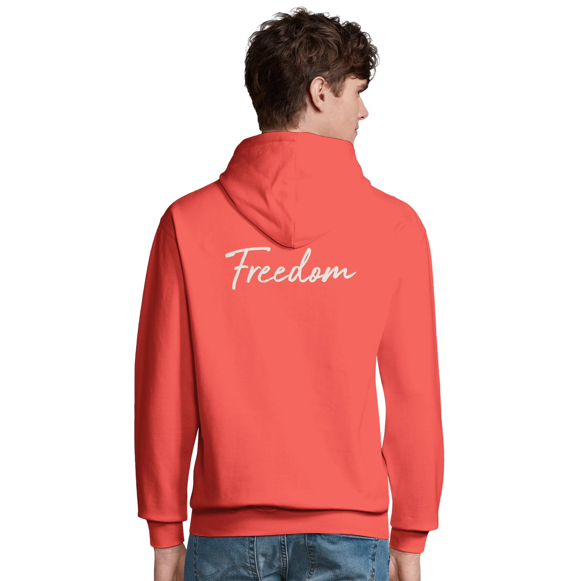 Freedom - "Hat On" Hoodie pop orange 4