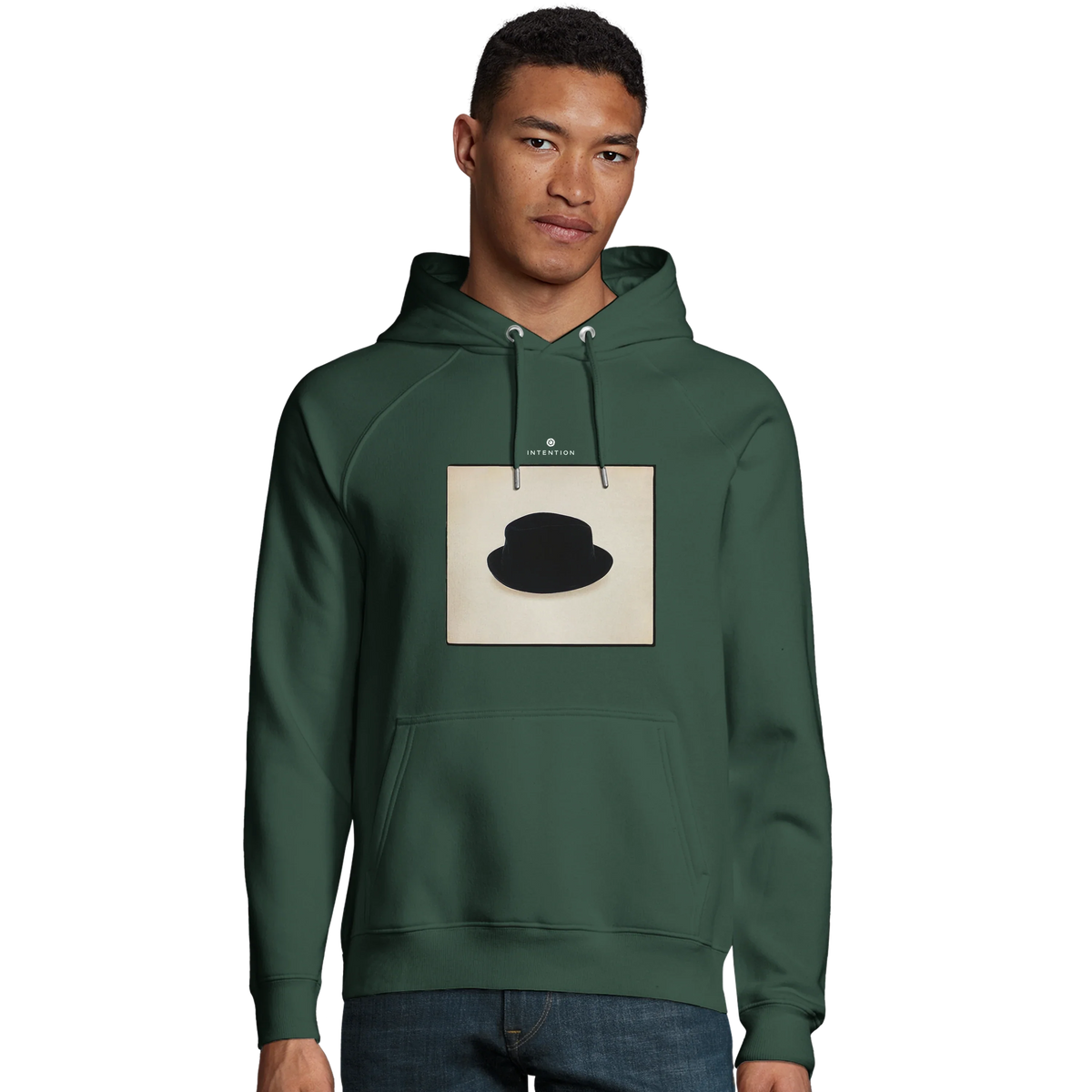 Freedom - "Hat On" Hoodie Bottle Green 3