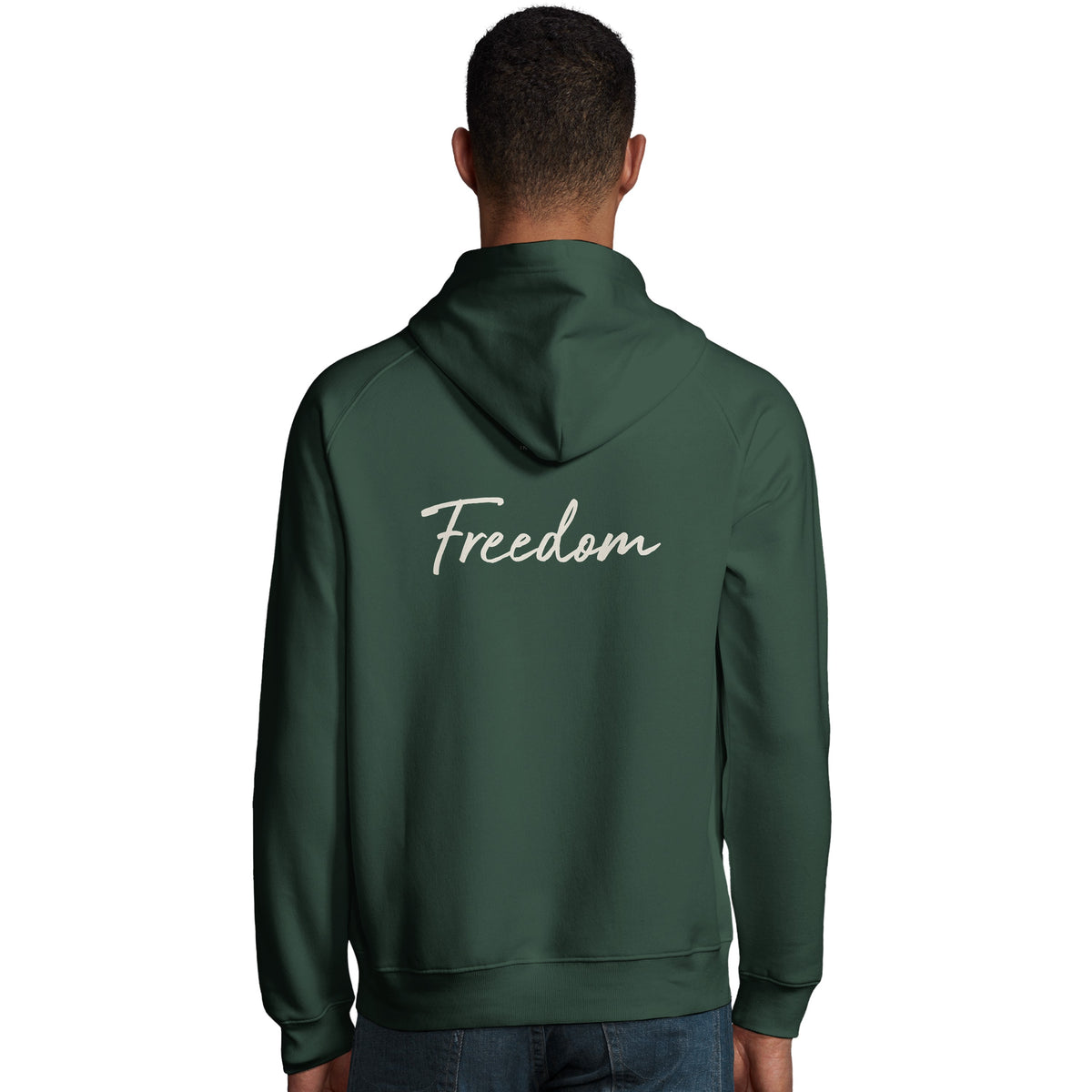 Freedom - "Hat On" Hoodie Bottle Green 4