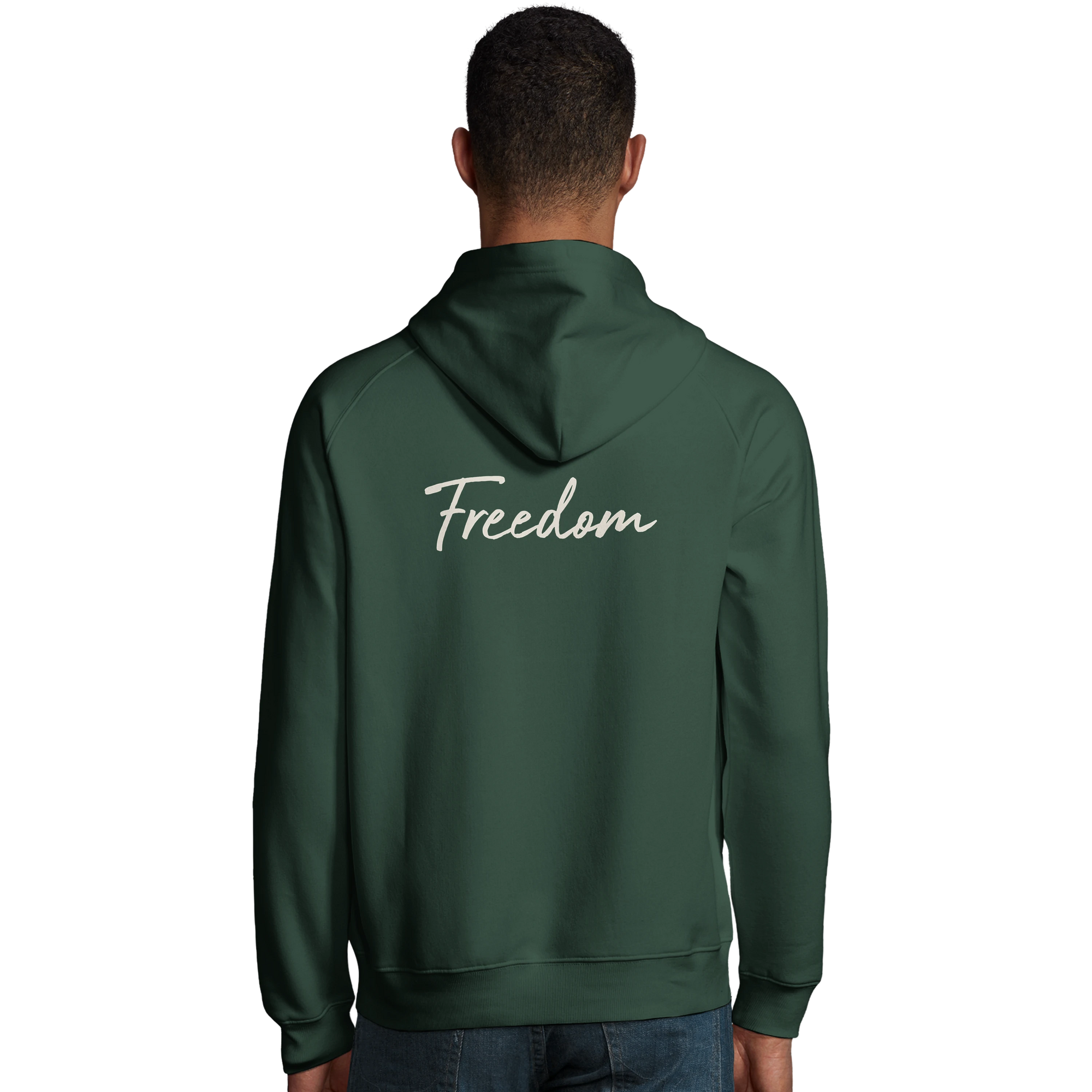 Freedom - "Hat On" Hoodie Bottle Green 4