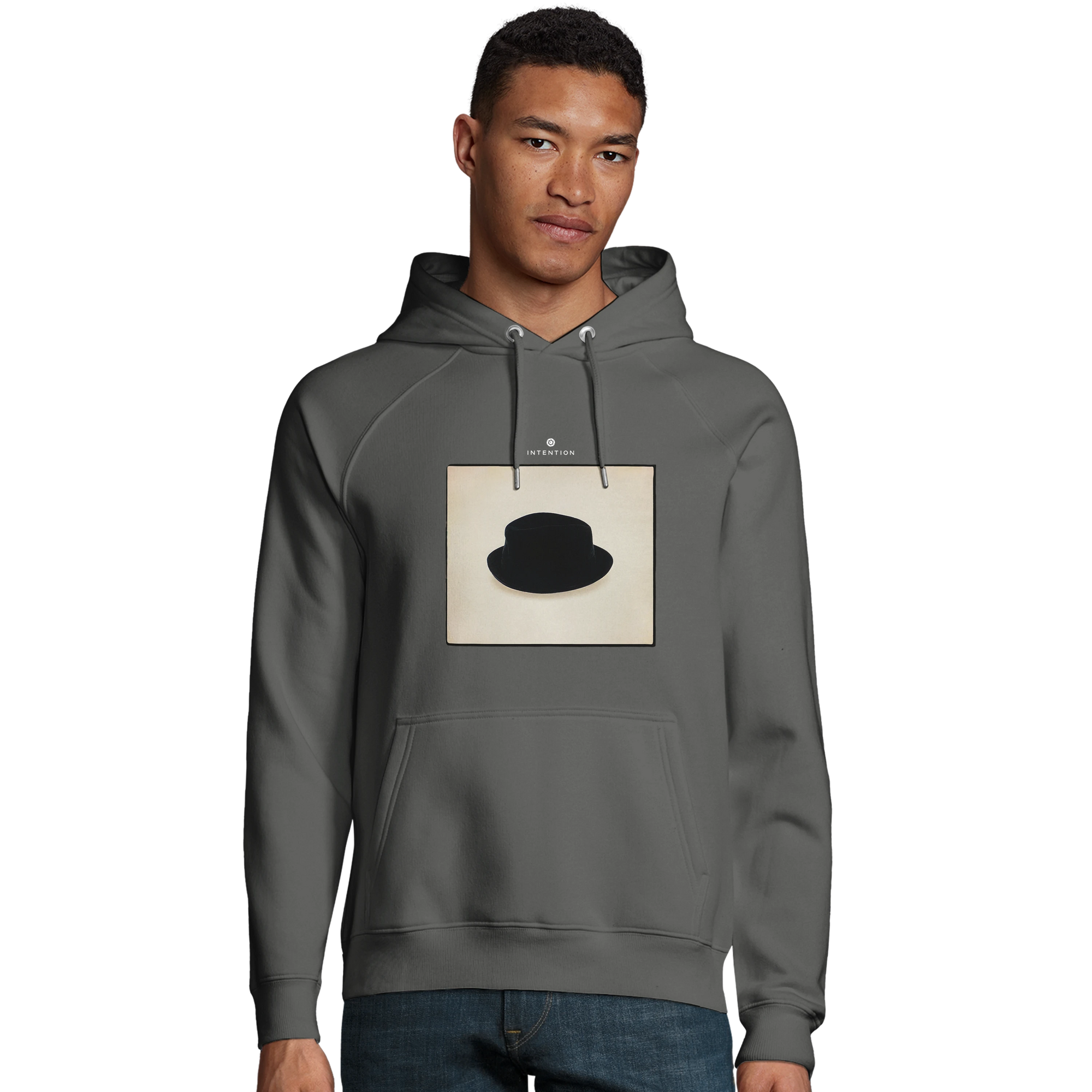 Freedom - "Hat On" Hoodie charcoal melange 3