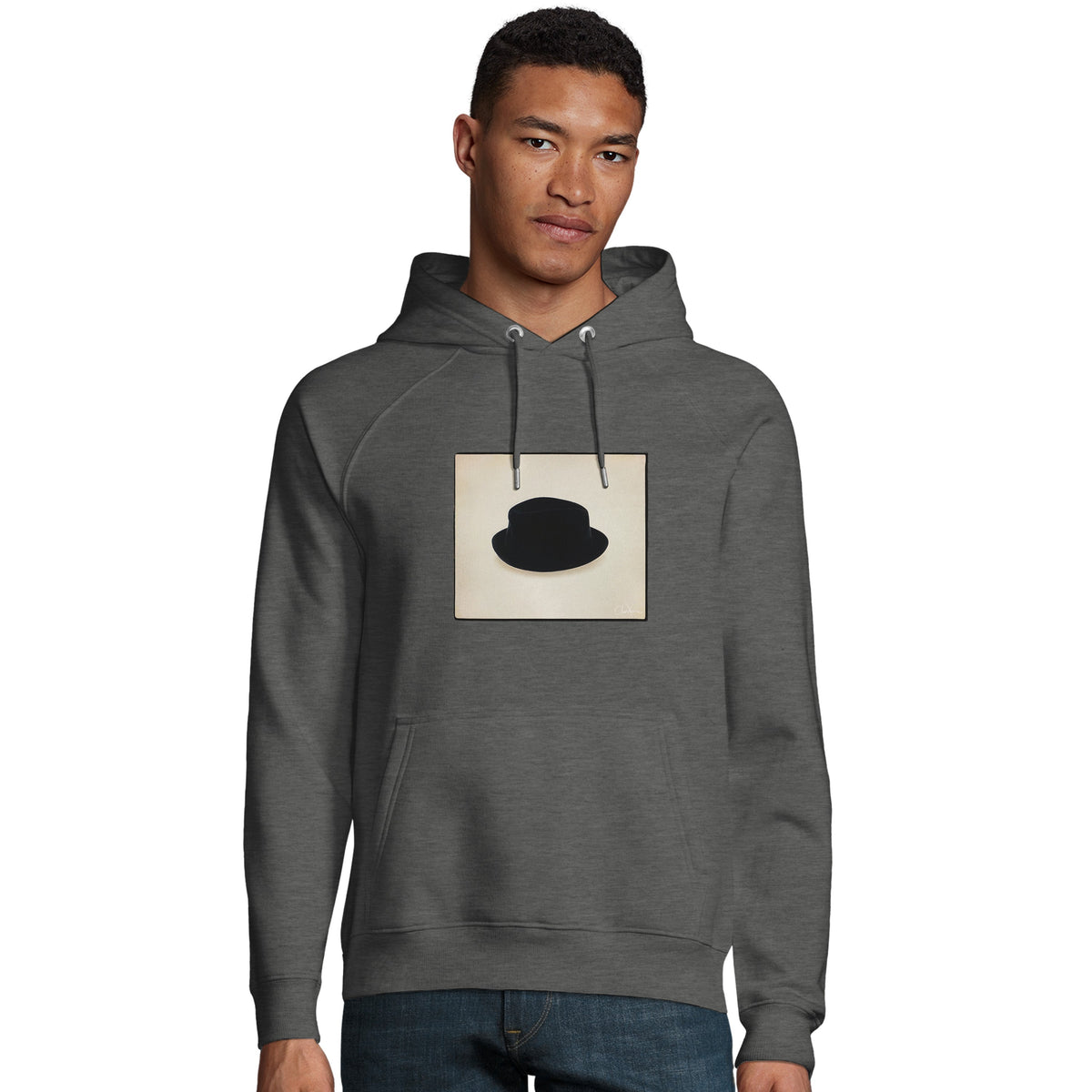 Freedom - "Hat On" Hoodie Grey Melange 3