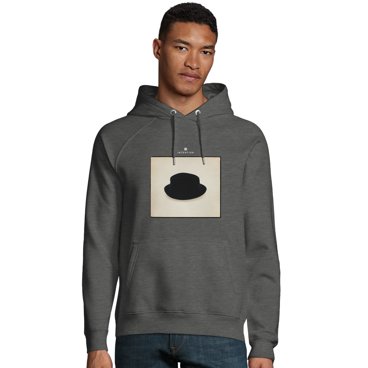 Freedom - "Hat On" Hoodie Grey Melange 3