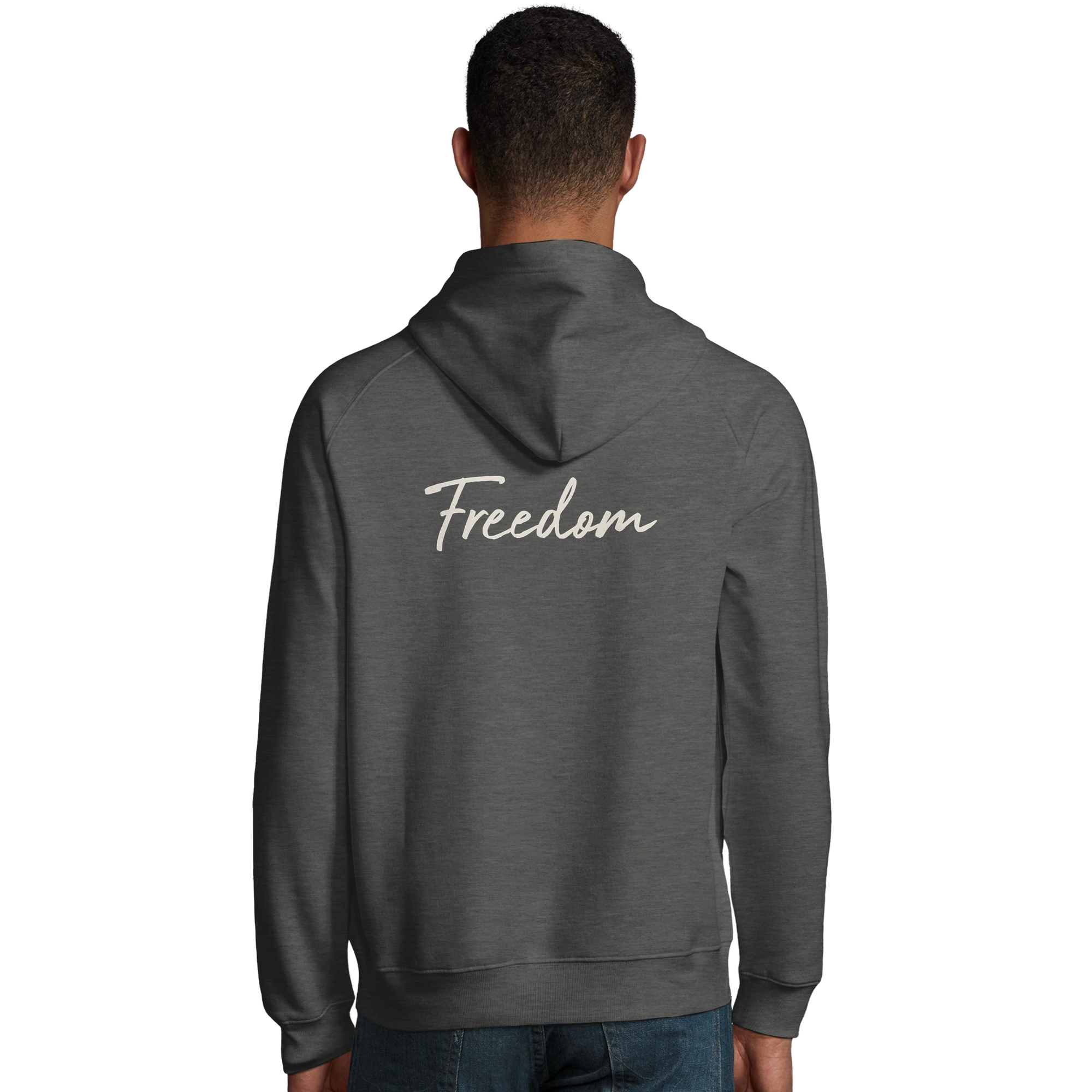 Freedom - "Hat On" Hoodie Grey Melange 4