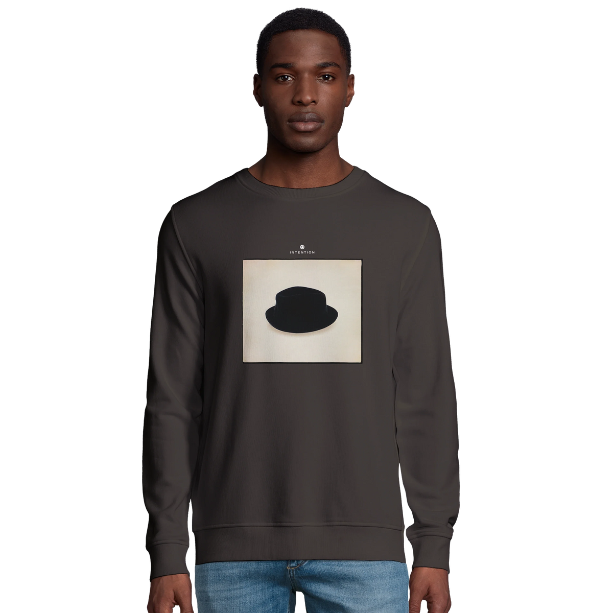 Freedom - "Hat On" Sweatshirt deep charcoal grey 3